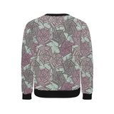 Spider web cobweb design color pattern Men's Crew Neck Sweatshirt