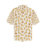 Golden Retriever Pattern Print Design 05 Men's All Over Print Hawaiian Shirt (Model T58)