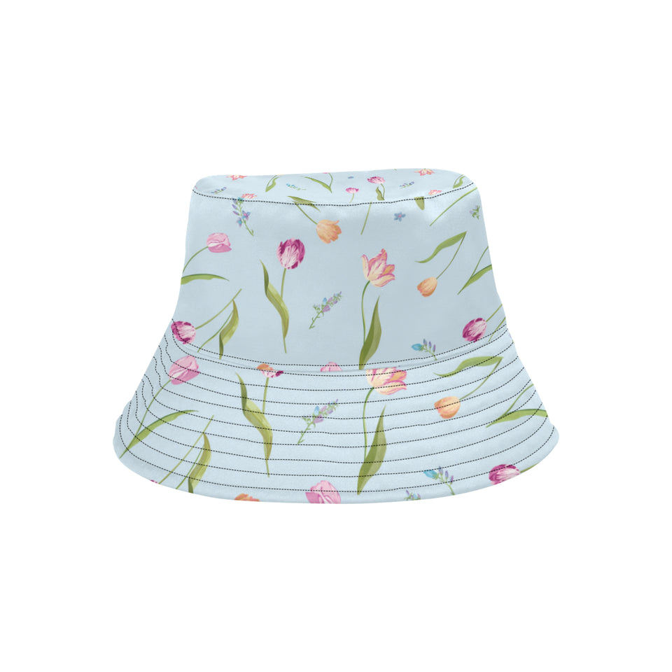 Watercolor Tulips pattern Unisex Bucket Hat