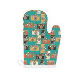 Camera Pattern Print Design 03 Heat Resistant Oven Mitts