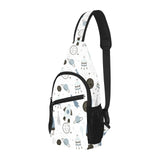 Hand drawn space elements space rocket star planet All Over Print Chest Bag