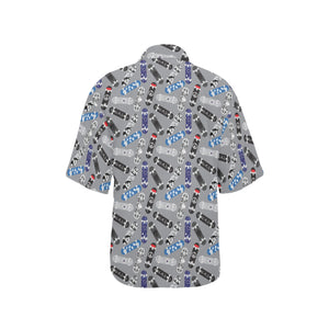 Skate Board Pattern Print Design 03 Women's All Over Print Hawaiian Shirt