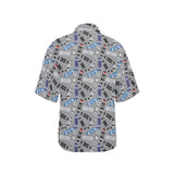 Skate Board Pattern Print Design 03 Women's All Over Print Hawaiian Shirt