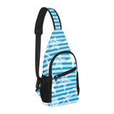 Starfish blue blackground All Over Print Chest Bag