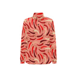 Beautiful Chili peppers pattern Women's Long Sleeve Polo Shirt