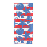 American football ball star stripes pattern Beach Towel
