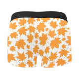 Orange Maple Leaf pattern Men's All Over Print Boxer Briefs Men's Underwear
