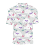Helicopter plane pattern Men's All Over Print Polo Shirt