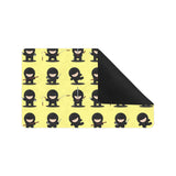 Cute ninja yellow background Doormat