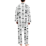 Mustache Beard Pattern Print Design 04 Men's Long Pajama Set