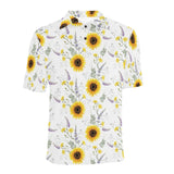 beautiful sunflowers pattern Men's All Over Print Polo Shirt