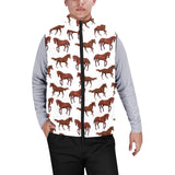 Horses running pattern background Men's Padded Vest