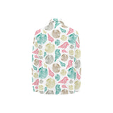 Colorful shell pattern Women's Long Sleeve Polo Shirt
