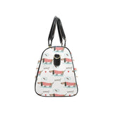 Cute dachshund bone pattern Travel Bag