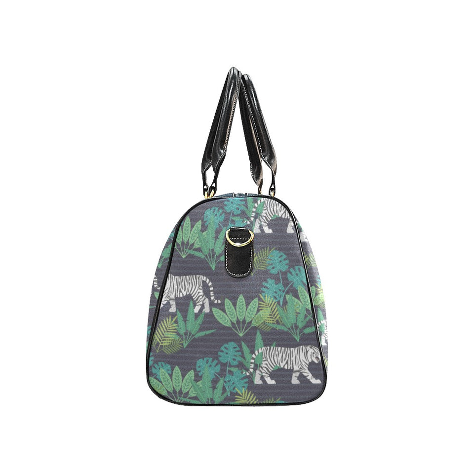 white bengal tigers tropical plant Travel Bag