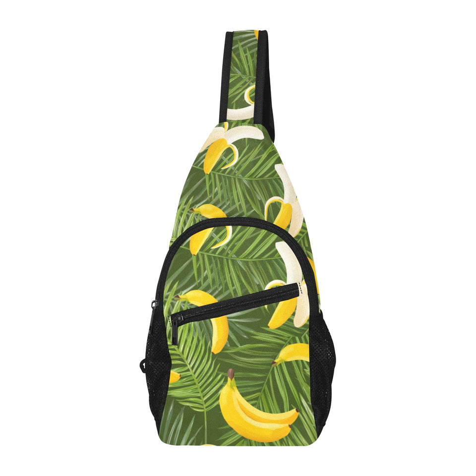Banana Palm Leaves pattern All Over Print Chest Bag