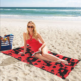 Casino Cards Suits Pattern Print Design 02 Beach Towel