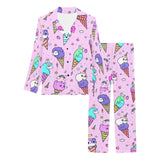 Cute ice cream cone animal pattern Women's Long Pajama Set
