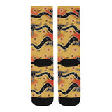 Kangaroo Australian aboriginal art pattern Crew Socks