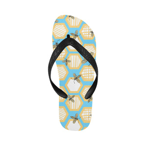 Bee honeycomb pattern Unisex Flip Flops