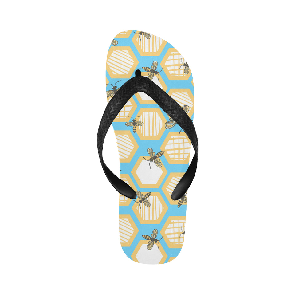 Bee honeycomb pattern Unisex Flip Flops