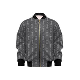 Engine Piston Black Background Pattern Design 02 Kids' Boys' Girls' Bomber Jacket