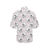 Cute french bulldog pattern Women's All Over Print Hawaiian Shirt