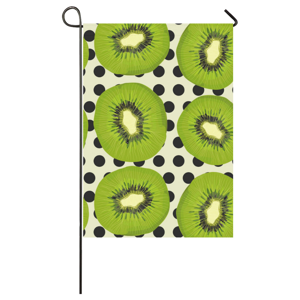 kiwi black dot background House Flag Garden Flag