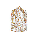 Giraffe Pattern Print Design 04 Women's Long Sleeve Polo Shirt