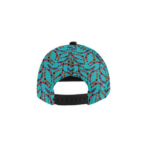 Boomerang Australian aboriginal ornament blue back All Over Print Snapback Cap