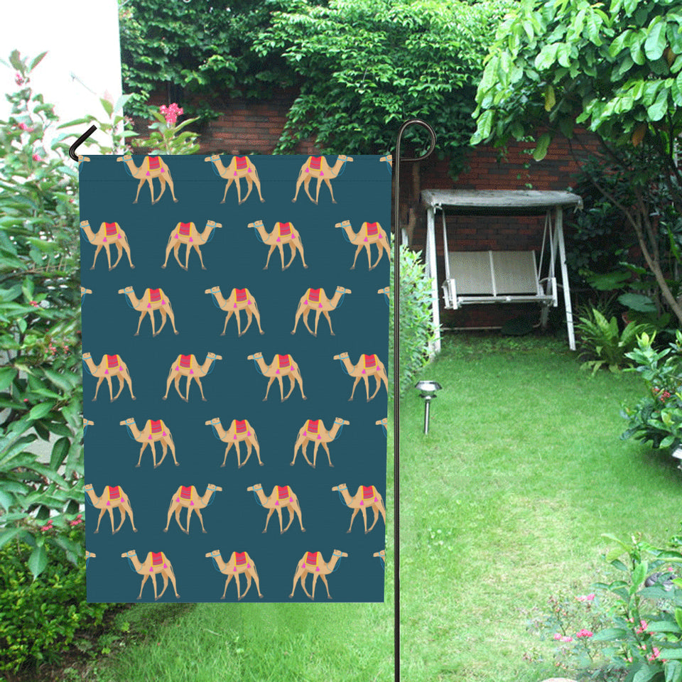 Camel pattern blue blackground House Flag Garden Flag