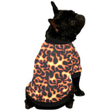Fire flame dark pattern All Over Print Pet Dog Round Neck Fuzzy Shirt