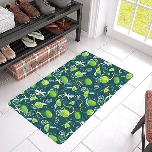 Lime ice flower pattern Doormat