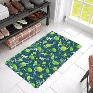 Lime ice flower pattern Doormat