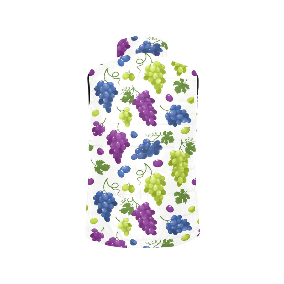 Grape pattern Women's Padded Vest