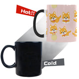 Cute shiba inu dog pattern Morphing Mug Heat Changing Mug