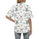 windmill pattern Women's All Over Print Hawaiian Shirt