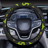 Alien Pattern Print Design 02 Car Steering Wheel Cover