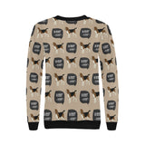Beagle pattern Women's Crew Neck Sweatshirt