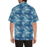 Shark hand drawn Men's All Over Print Hawaiian Shirt