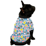 Colorful mushroom design pattern All Over Print Pet Dog Round Neck Fuzzy Shirt
