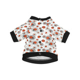 Ladybug Pattern Print Design 05 All Over Print Pet Dog Round Neck Fuzzy Shirt