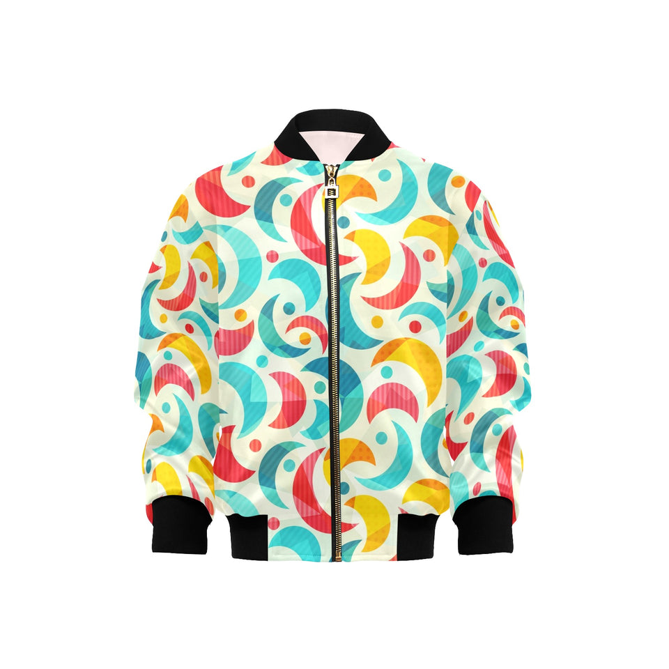 Colorful moon pattern Kids' Boys' Girls' Bomber Jacket