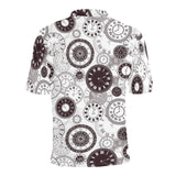 Classic vintage clock pattern Men's All Over Print Polo Shirt
