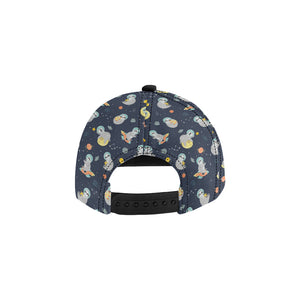 Cute sloth astronaut star planet rocket pattern All Over Print Snapback Cap