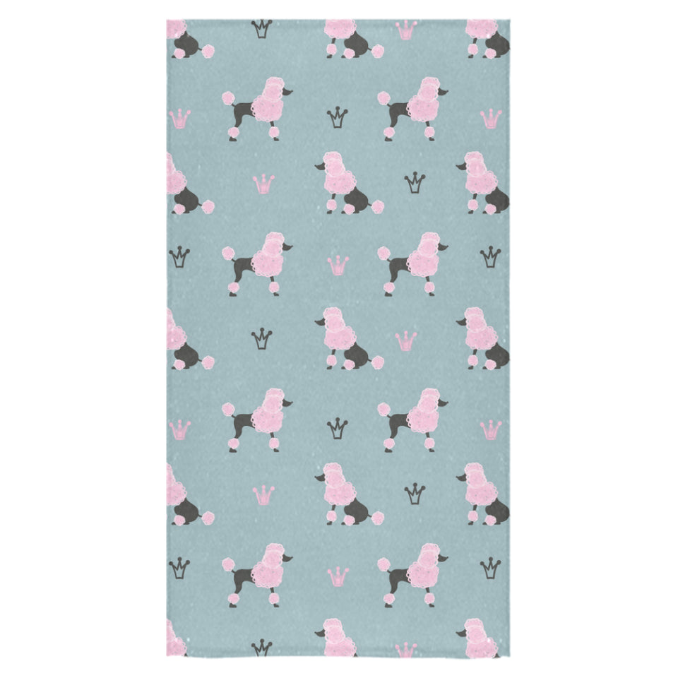 poodle dog pattern Bath Towel