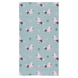 poodle dog pattern Bath Towel
