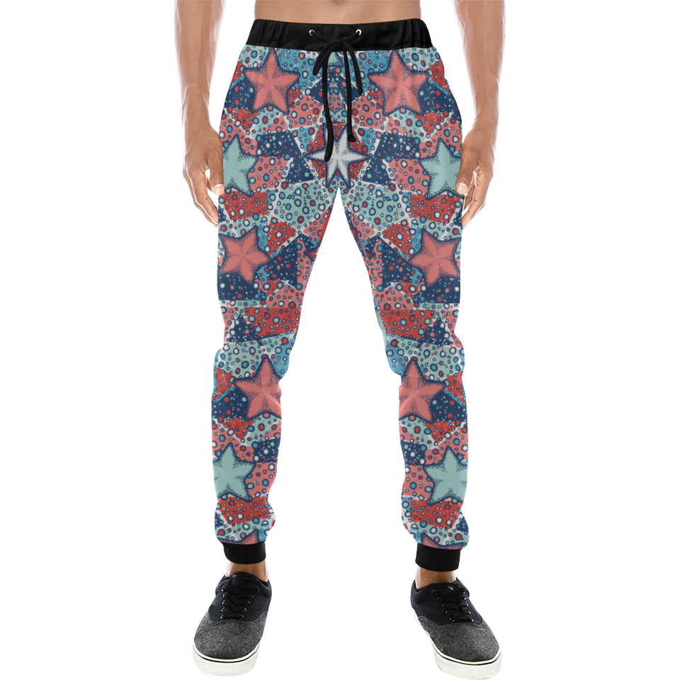 Hand drawn colorful starfish Unisex Casual Sweatpants