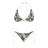 heliconia flowers, palm and monstera leaves Sexy Bikinis Two-Piece Swimsuits