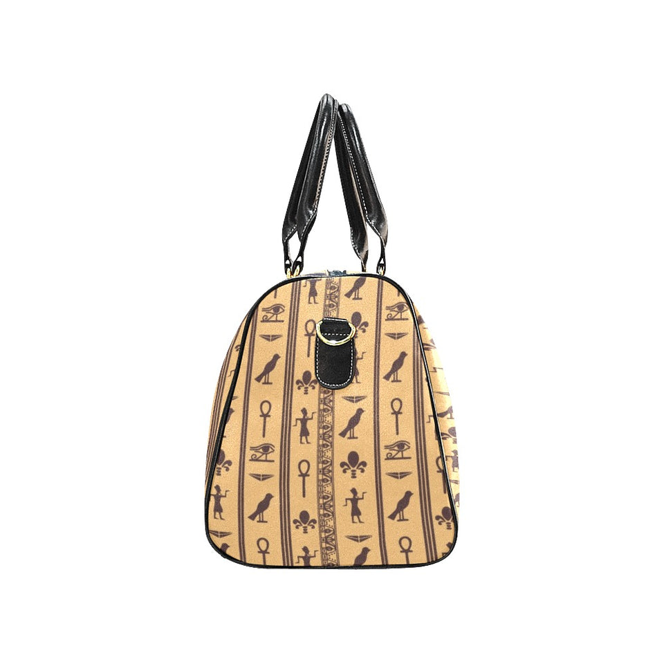 Egypt Hieroglyphics Pattern Print Design 02 Travel Bag
